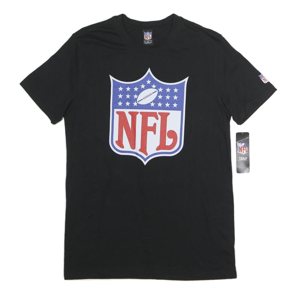 NFL Mens Black Cotton T-Shirt M Short Sleeve Crew Neck Logo Printed
