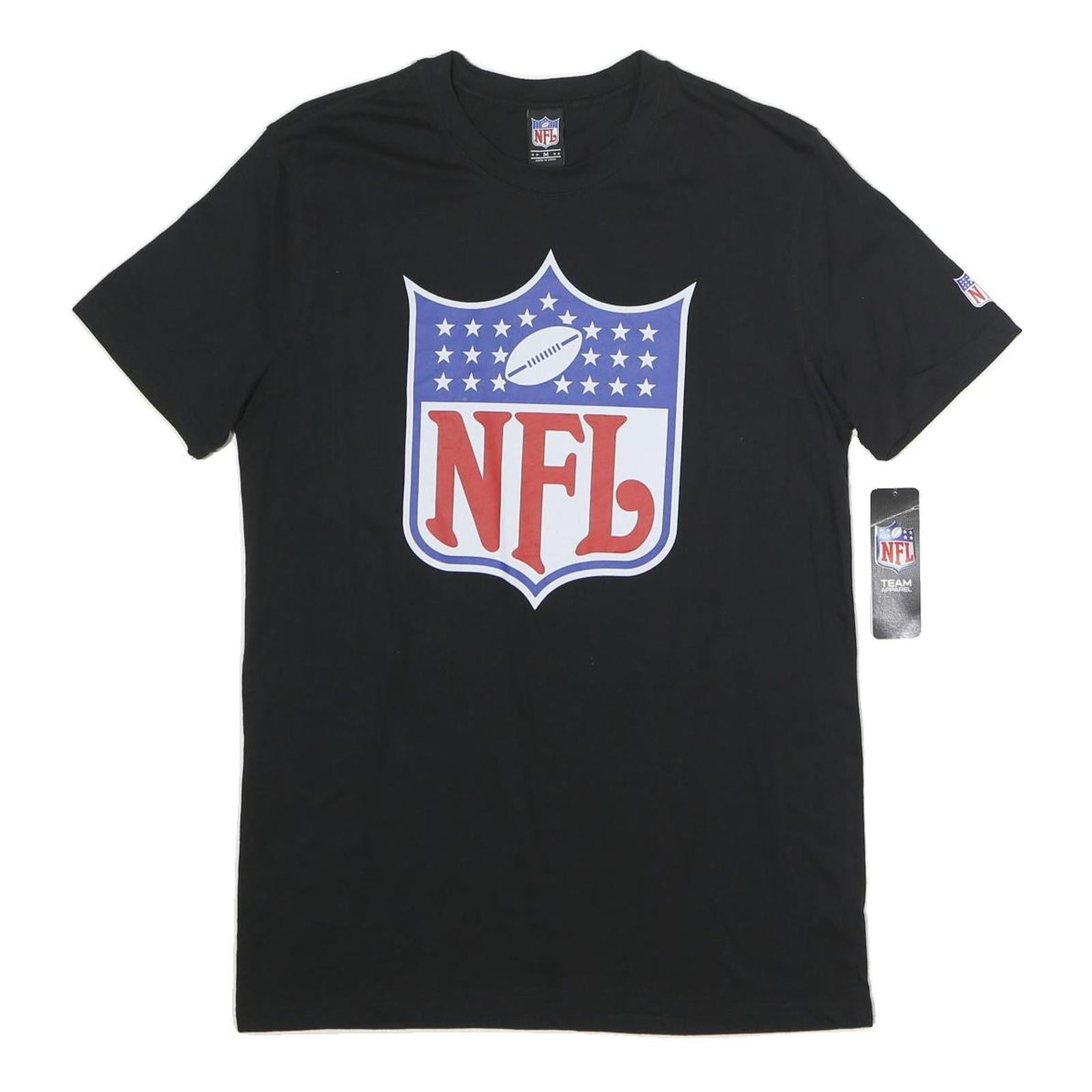 NFL Mens Black Cotton T-Shirt M Short Sleeve Crew Neck Logo Printed