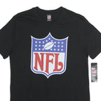 NFL Mens Black Cotton T-Shirt M Short Sleeve Crew Neck Logo Printed