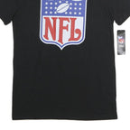 NFL Mens Black Cotton T-Shirt M Short Sleeve Crew Neck Logo Printed