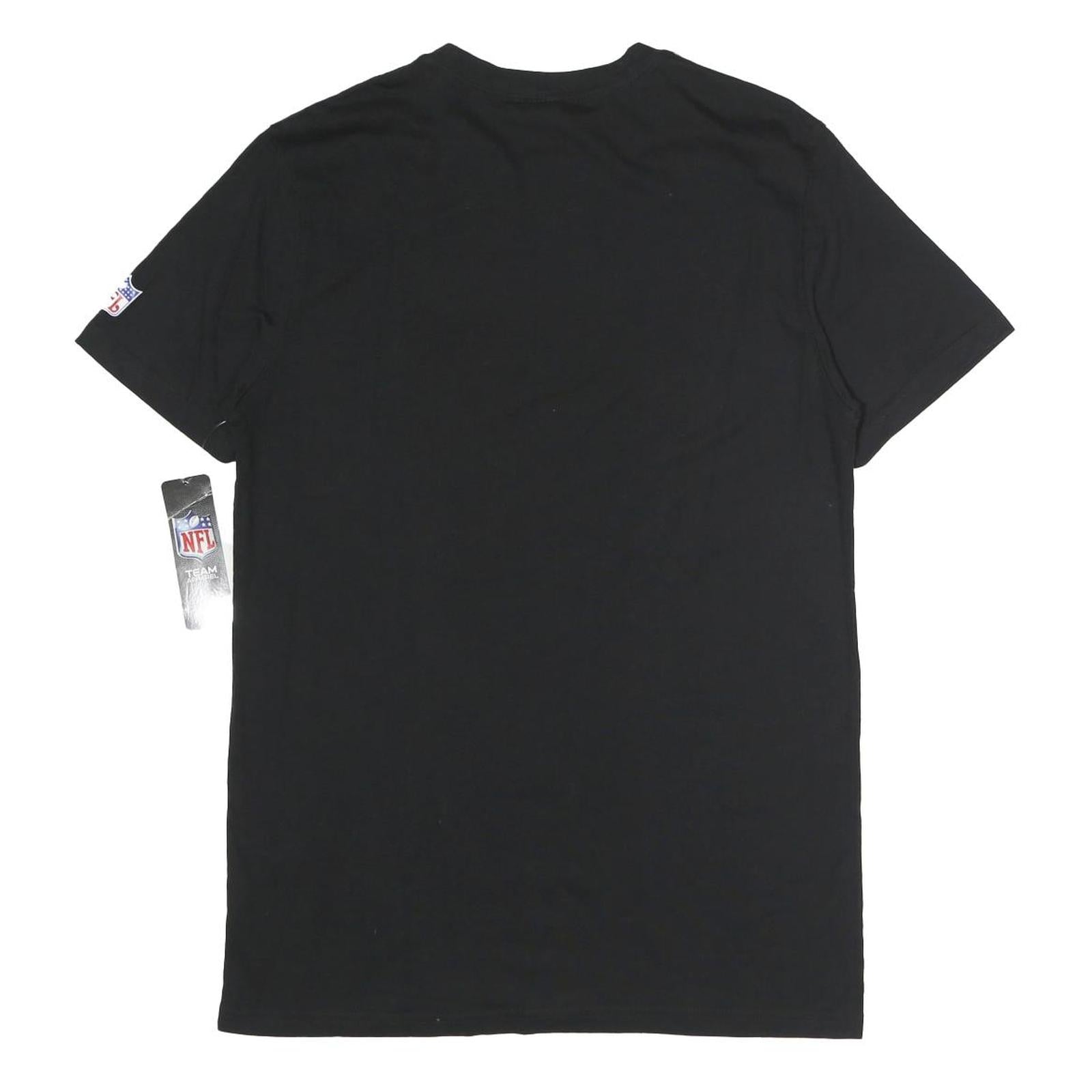 NFL Mens Black Cotton T-Shirt M Short Sleeve Crew Neck Logo Printed