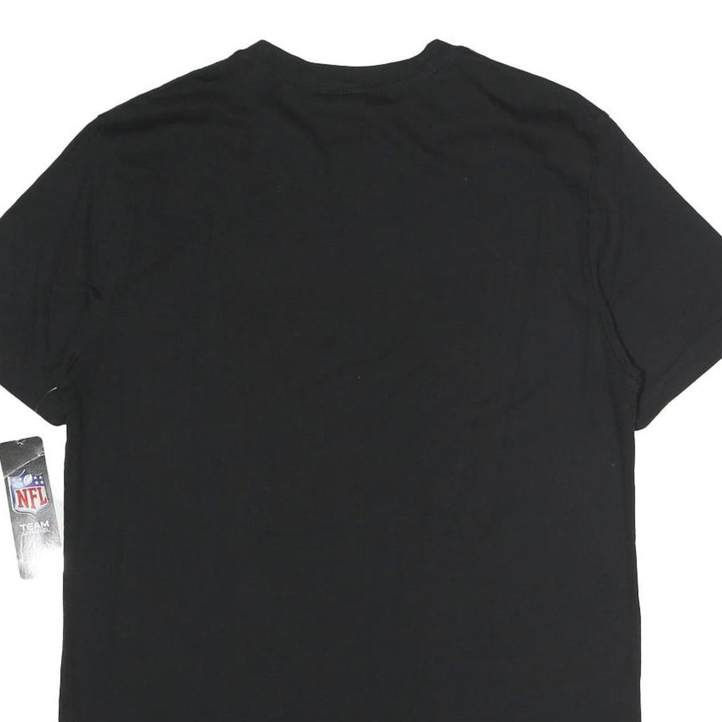NFL Mens Black Cotton T-Shirt M Short Sleeve Crew Neck Logo Printed