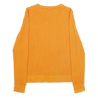 GANT Mens Orange Plain Cotton Jumper Crew Neck Basic Knit S Lightweight