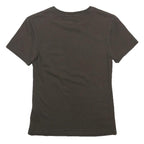 CALVIN KLEIN JEANS Womens Brown Crew Neck Short Sleeve T-Shirt XS Logo Print