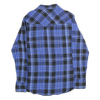 WRANGLER Mens Blue & Black Check Shirt M Cotton Long Sleeve Casual Western