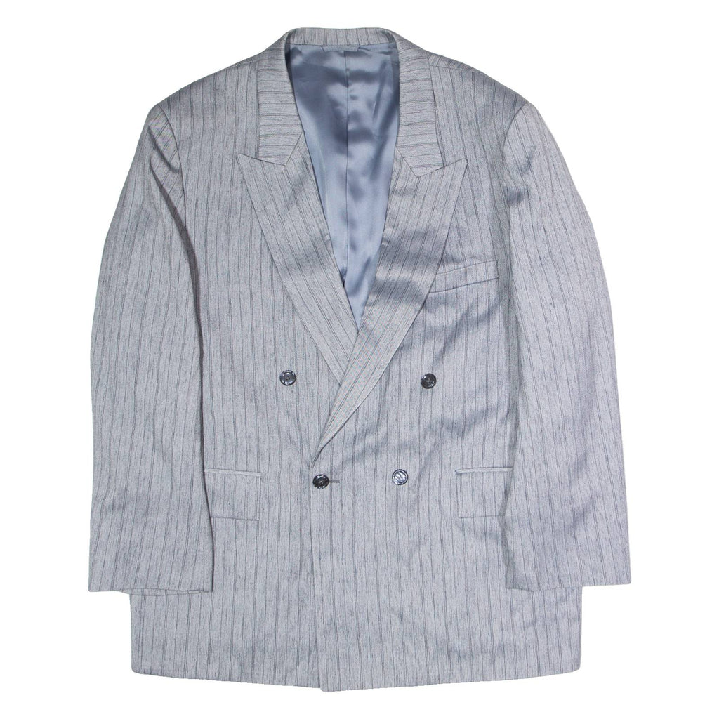NAM CHOKE Mens Blazer Jacket Grey Pinstripe XL