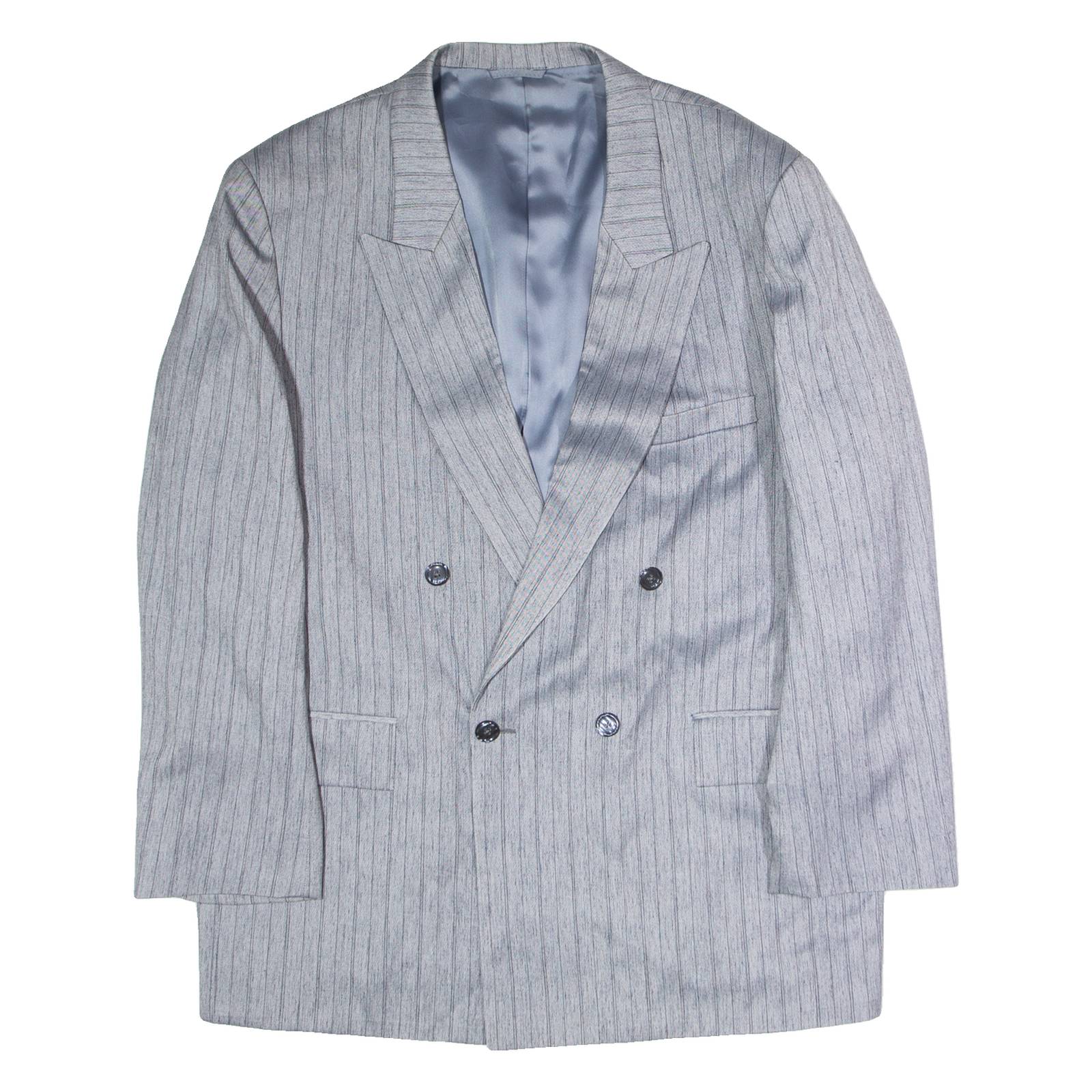 NAM CHOKE Mens Blazer Jacket Grey Pinstripe XL