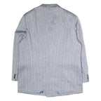 NAM CHOKE Mens Blazer Jacket Grey Pinstripe XL