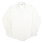 MERVYN'S Mens White Plain Shirt XL Classic Button Down Long Sleeve