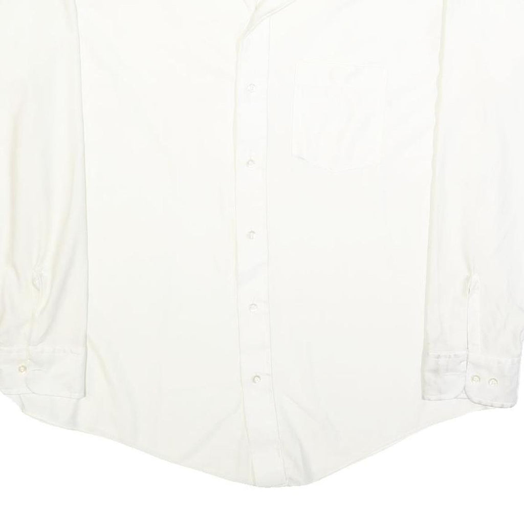 MERVYN'S Mens White Plain Shirt XL Classic Button Down Long Sleeve