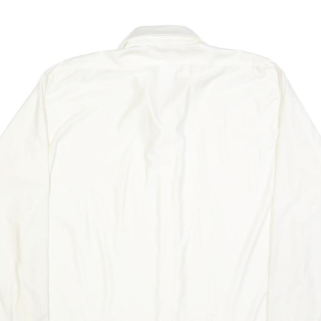MERVYN'S Mens White Plain Shirt XL Classic Button Down Long Sleeve