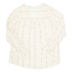 Womens Top Beige V-Neck Long Sleeve L