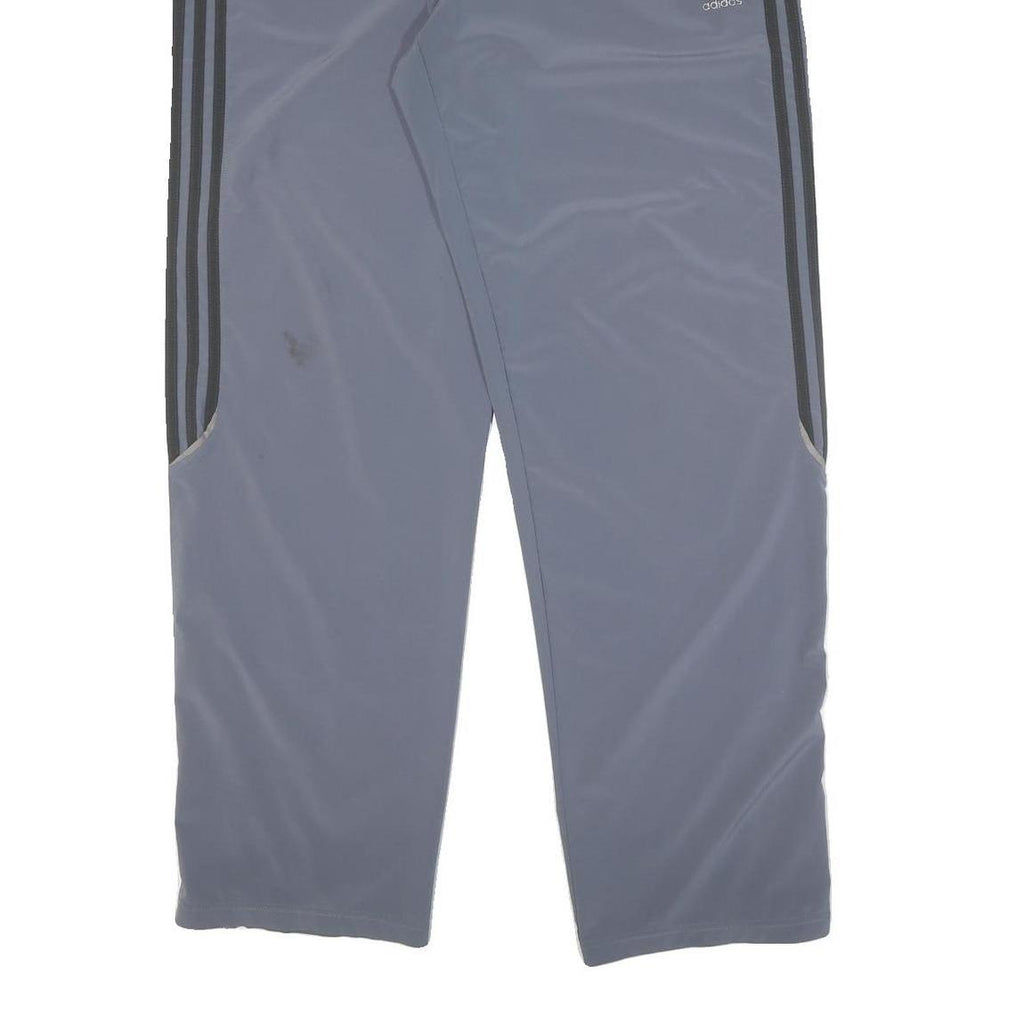 ADIDAS Mens Joggers Grey & Black L W38 L33 Polyester Blend Regular Fit Tapered