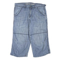 IDENTIC Mens Shorts Blue Casual M W32 Denim Cotton Blend Lightweight