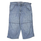 IDENTIC Mens Shorts Blue Casual M W32 Denim Cotton Blend Lightweight
