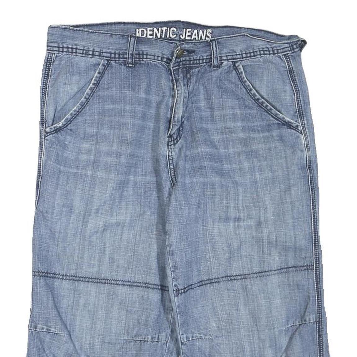 IDENTIC Mens Shorts Blue Casual M W32 Denim Cotton Blend Lightweight