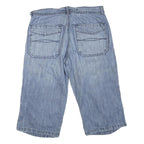 IDENTIC Mens Shorts Blue Casual M W32 Denim Cotton Blend Lightweight
