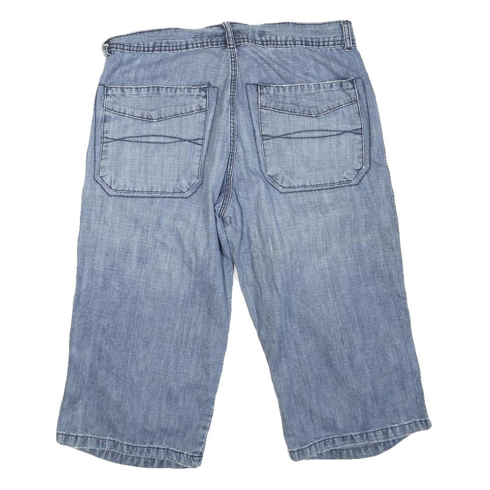 IDENTIC Mens Shorts Blue Casual M W32 Denim Cotton Blend Lightweight