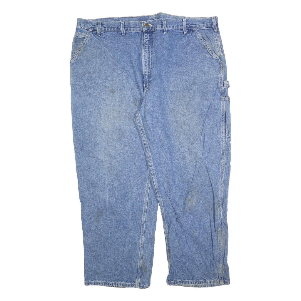 CARHARTT Mens Regular Fit Blue Denim Cotton Blend Jeans W46 L30 Workwear