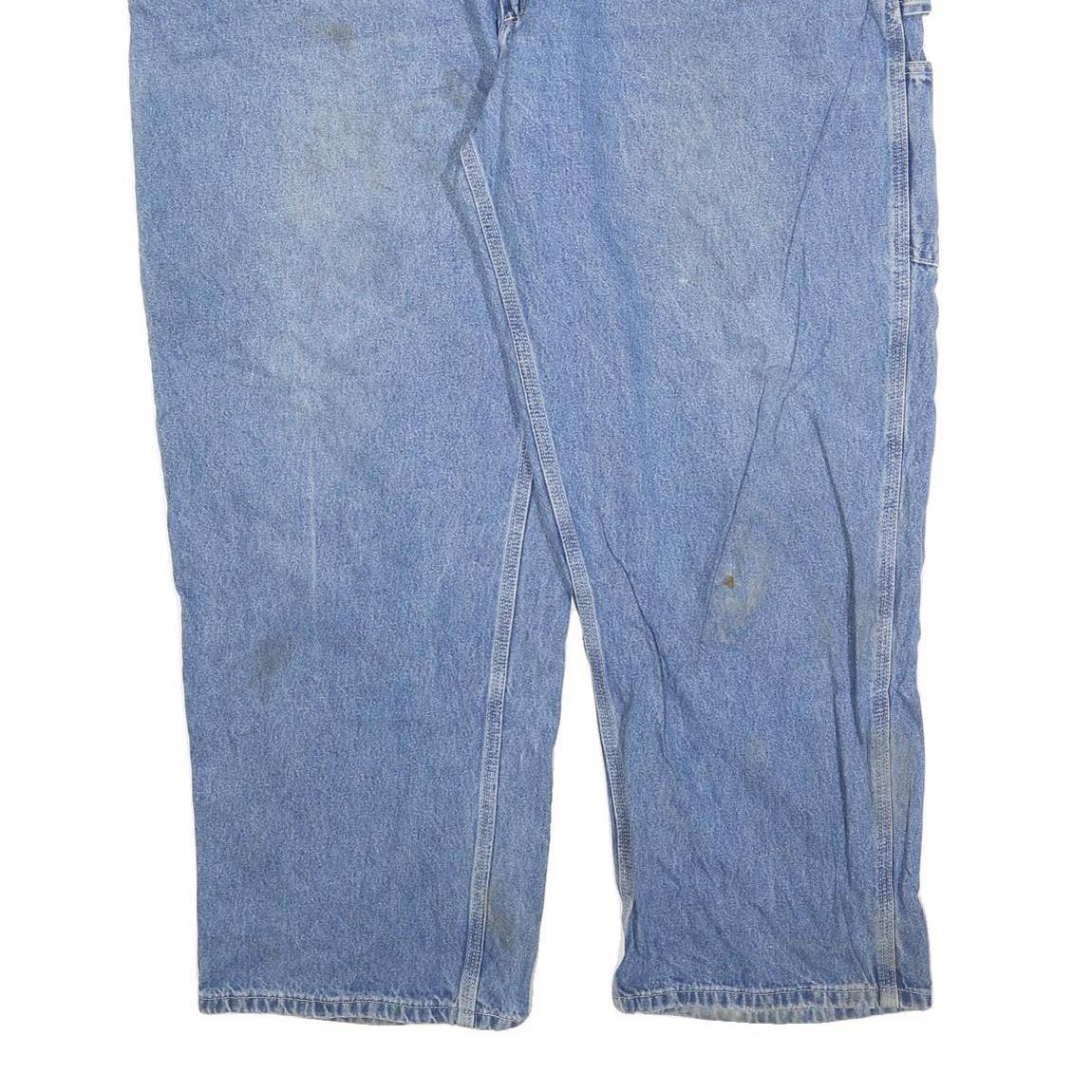 CARHARTT Mens Regular Fit Blue Denim Cotton Blend Jeans W46 L30 Workwear