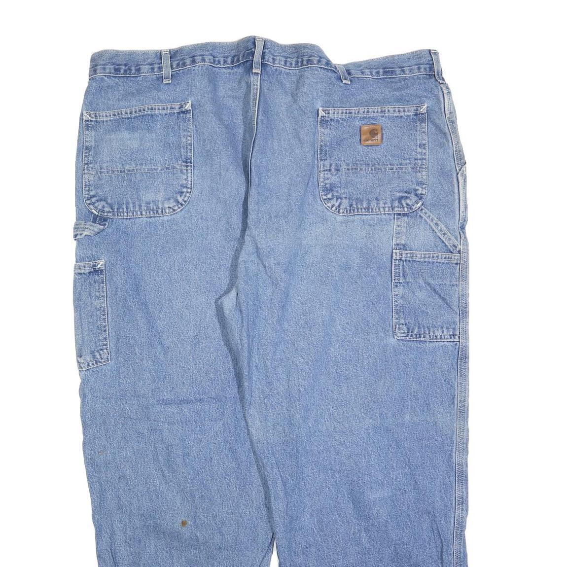 CARHARTT Mens Regular Fit Blue Denim Cotton Blend Jeans W46 L30 Workwear