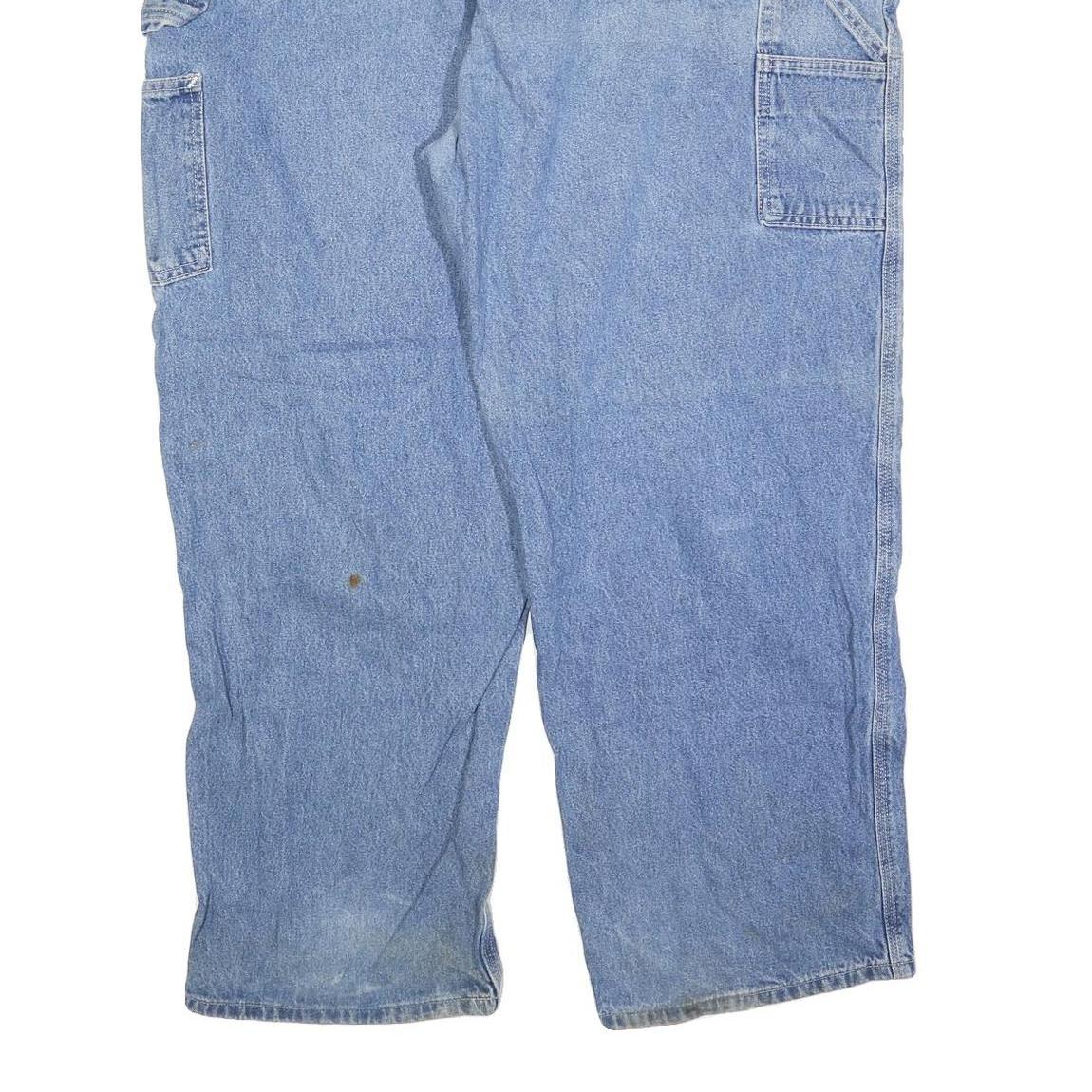 CARHARTT Mens Regular Fit Blue Denim Cotton Blend Jeans W46 L30 Workwear