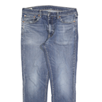 LEVI'S 511 Slim Mens Jeans Blue Denim W36 L32 Ripped Distressed Zip Closure
