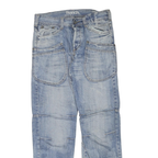 BENCH Mens Regular Fit Blue Denim Jeans W32 L32 Casual Cotton Blend Zip