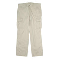 SONOMA Mens Beige Cotton Regular Cargo Trousers W36 L32 Casual Comfort Zip