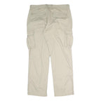 SONOMA Mens Beige Cotton Regular Cargo Trousers W36 L32 Casual Comfort Zip