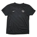 NIKE Womens Black Graphic T-Shirt L Short Sleeve V-Neck Sports Casual