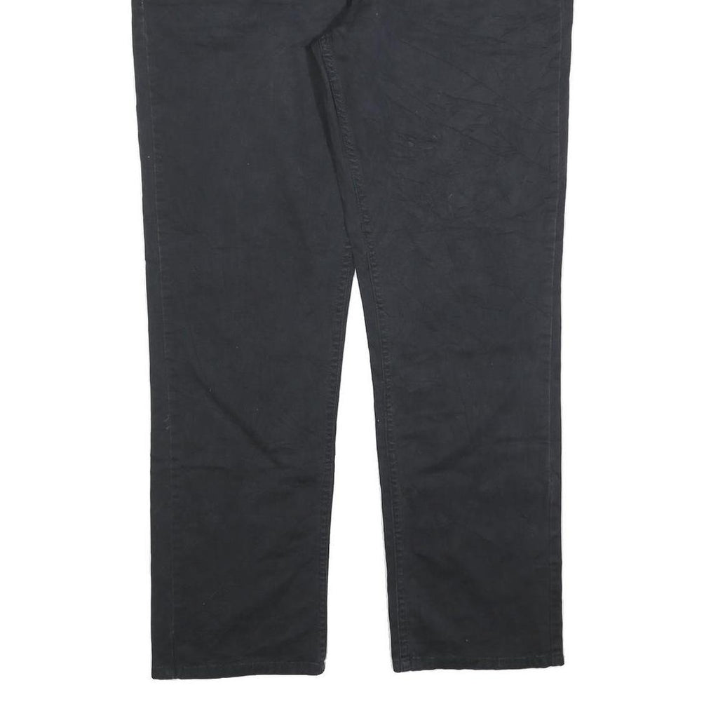 DICKIES Mens Cotton Blend Black Slim Straight Trousers W40 L32 Workwear Casual