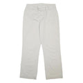 LEE Womens Cotton Blend Relaxed Straight Cream Trousers W32 L29 Casual Comfort
