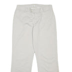 LEE Womens Cotton Blend Relaxed Straight Cream Trousers W32 L29 Casual Comfort