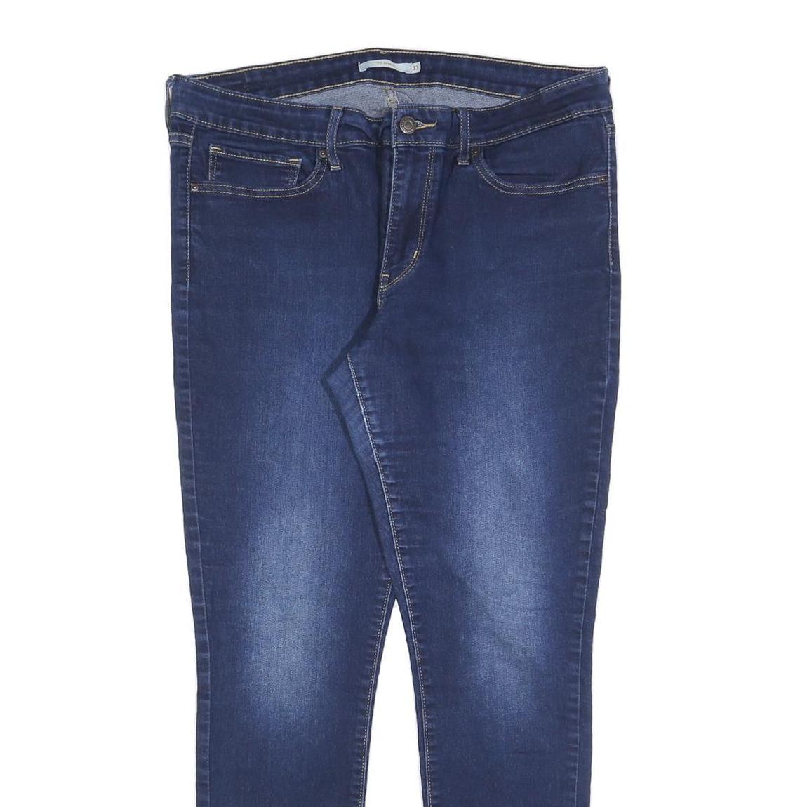 LEVI'S 711 Womens Slim Skinny Denim Medium Blue W33 L30 Classic Zip Jeans