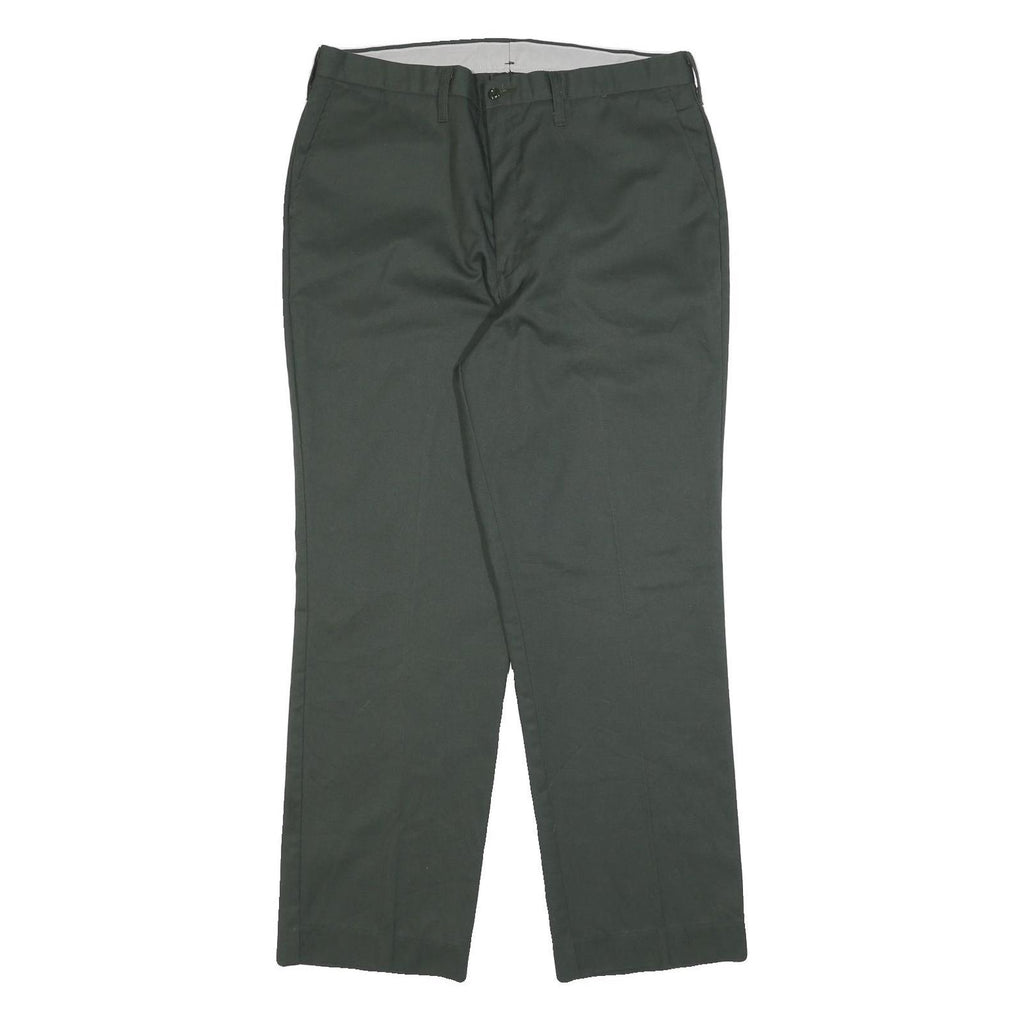 DICKIES Mens Cotton Blend Black Relaxed Straight Trousers W36 L29 Workwear