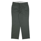 DICKIES Mens Cotton Blend Black Relaxed Straight Trousers W36 L29 Workwear