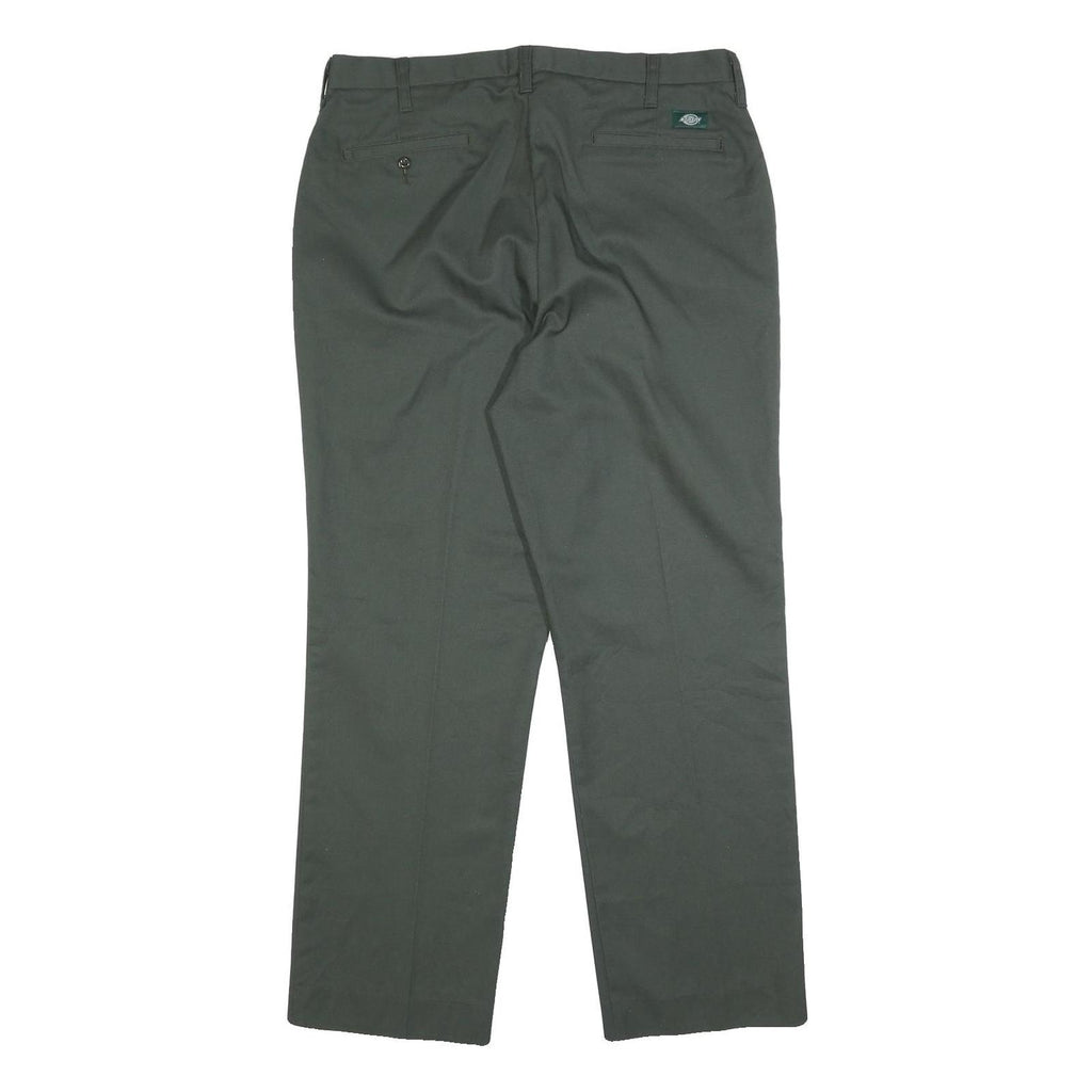 DICKIES Mens Cotton Blend Black Relaxed Straight Trousers W36 L29 Workwear