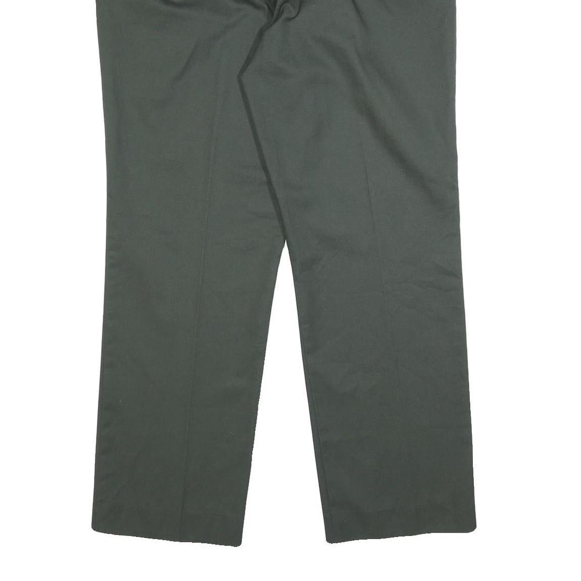 DICKIES Mens Cotton Blend Black Relaxed Straight Trousers W36 L29 Workwear