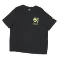PUMA Mens Black Graphic T-Shirt 2XL Short Sleeve Crew Neck Sports Logo