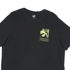 PUMA Mens Black Graphic T-Shirt 2XL Short Sleeve Crew Neck Sports Logo