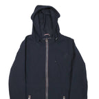 TOMMY HILFIGER Womens Blue Hoodie Jacket S Polyester Blend Zip Hooded Casual