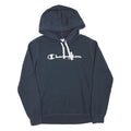 CHAMPION Womens Navy Blue Hoodie L Cotton Blend Pullover Casual
