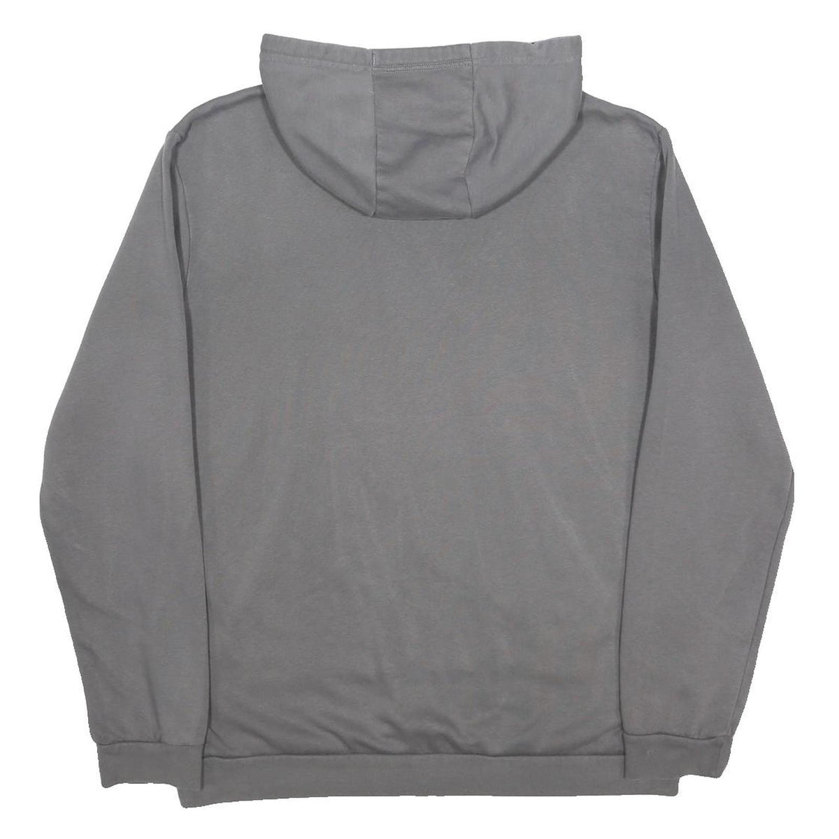 ADIDAS Mens Grey Hoodie L Cotton Blend Pullover Sports Casual Sweatshirt