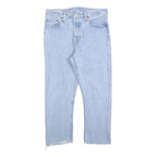LEVI'S 501 Womens Jeans Light Blue Regular Straight Denim Stone Wash W29 L24