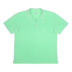 NIKE Mens Green Short Sleeve Plain XL Polo Shirt Cotton Blend Casual Comfort