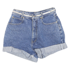 LAWMAN Womens Denim Blue Casual Shorts M W28 Cotton Blend Rolled Hem