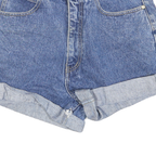LAWMAN Womens Denim Blue Casual Shorts M W28 Cotton Blend Rolled Hem
