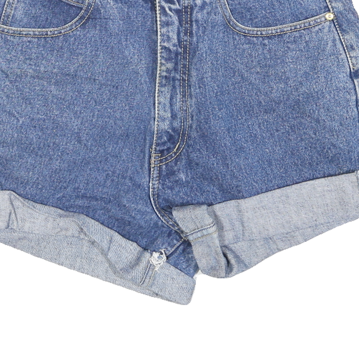 LAWMAN Womens Denim Blue Casual Shorts M W28 Cotton Blend Rolled Hem