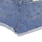 LAWMAN Womens Denim Blue Casual Shorts M W28 Cotton Blend Rolled Hem